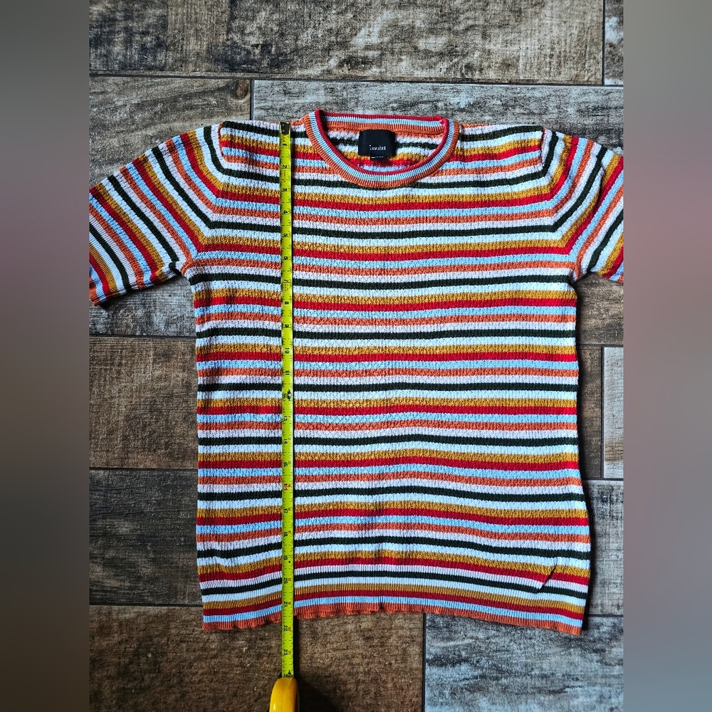 Lumière Striped Knit Tee Size Small Retro Fall 70s 80s EUC - Picture 5 of 7